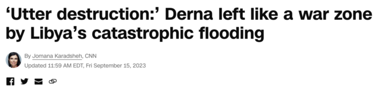 Read more about the article Derna, Libya extreme flooding was fueled by the failure of TWO dams, September 11, 2023