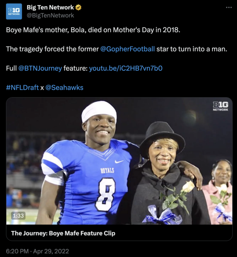 Read more about the article Boye Mafe’s mother’s death on Mother’s Day, May 13, 2018