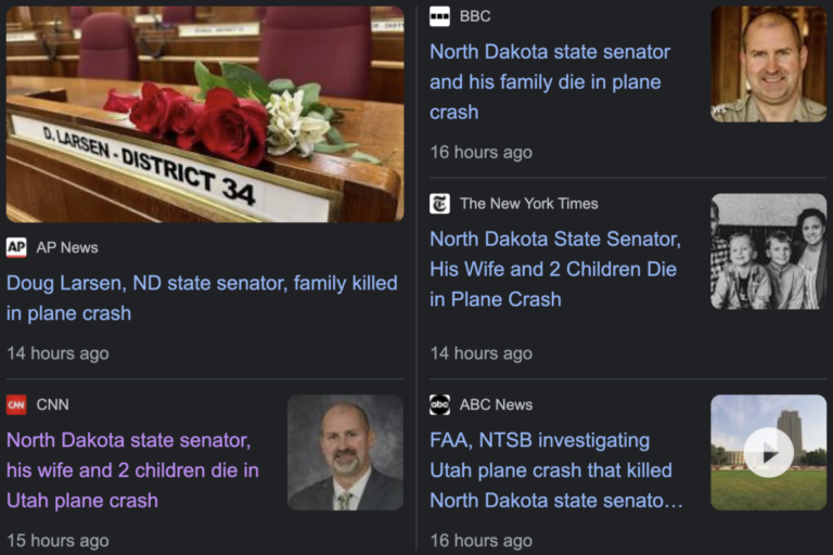 Read more about the article North Dakota Senator Doug Larsen and his family dead in Sunday plane crash, October 1, 2023
