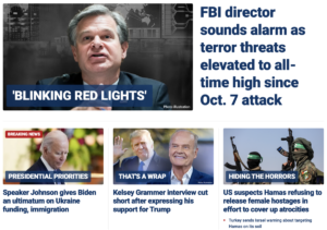 Read more about the article FBI director says terror alert is at “all-time high” since Hamas’ October 7, 2023 attack