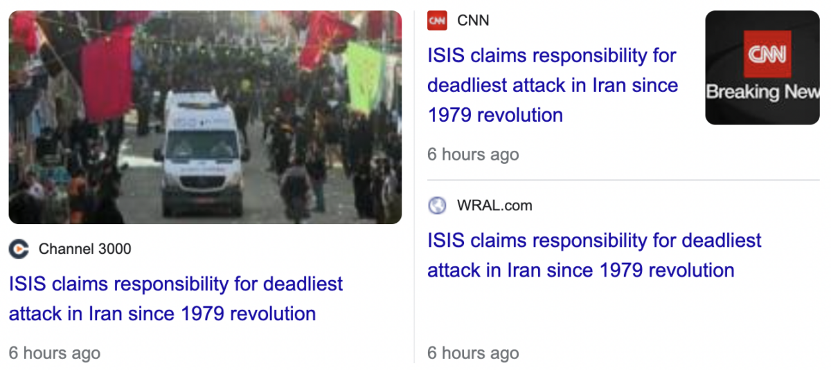 You are currently viewing ISIS claims responsibility of twin blasts that killed at least 84 at Soleimani tribute, January 3, 2024