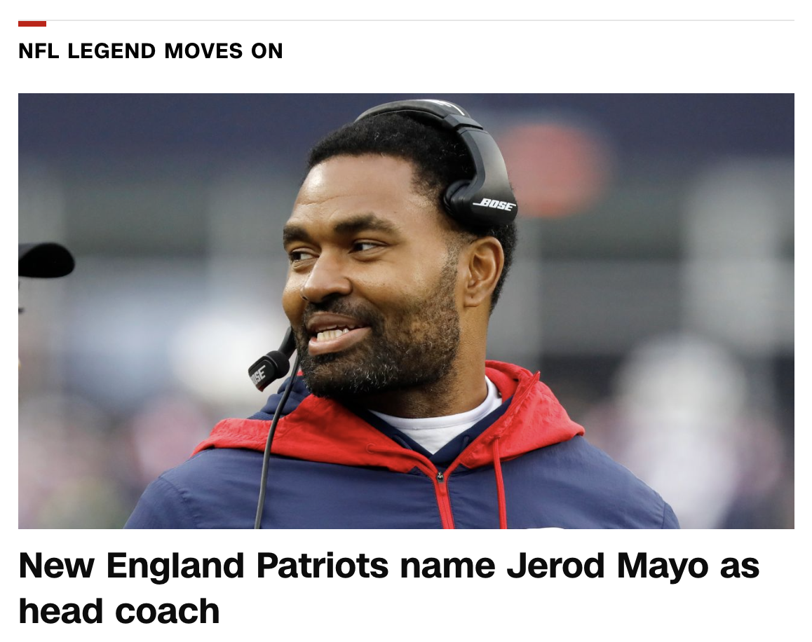 You are currently viewing Robert Kraft hires Jerod Mayo to coach the New England Patriots