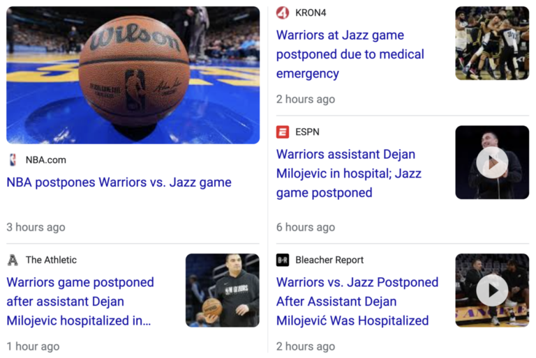 Read more about the article NBA postpones Warriors vs. Jazz game January 17, 2024, the day of Preparing For Disease X