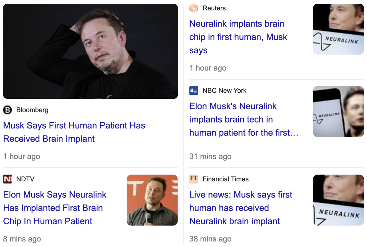 You are currently viewing Elon Musk’s Neuralink implants brain chip in first human, January 29, 2024