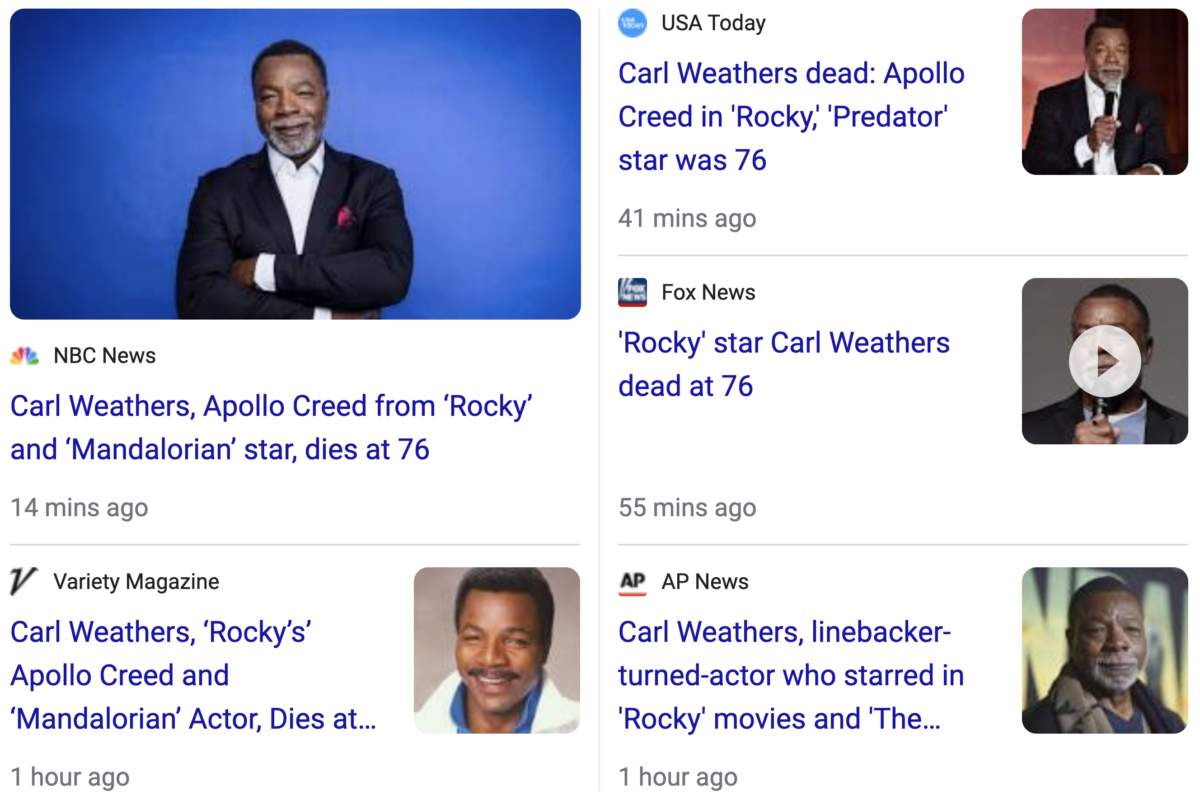 You are currently viewing Carl Weathers who portrayed Apollo Creed, dead at 76, the first day of Black History Month, February 1, 2024