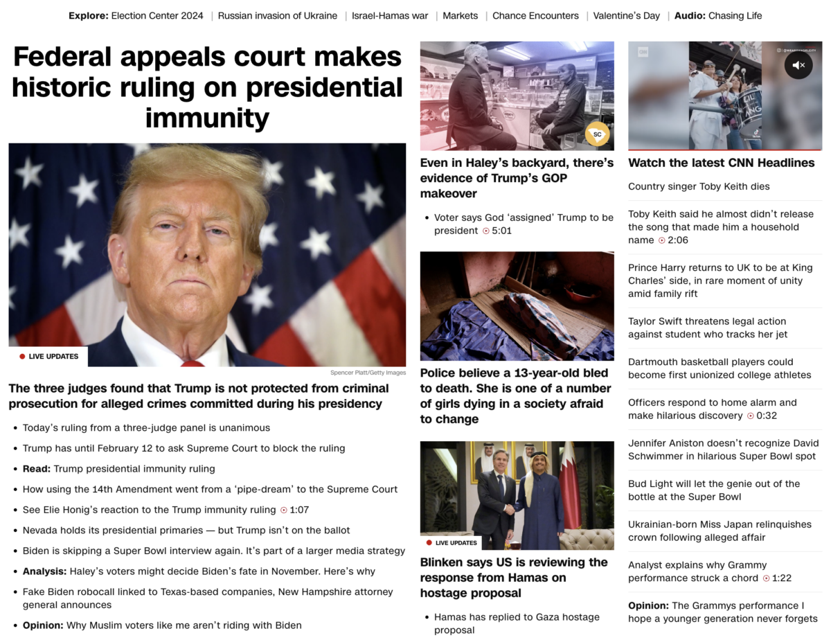 You are currently viewing Federal appeals court makes historic ruling on Trump’s presidential immunity, February 6, 2024