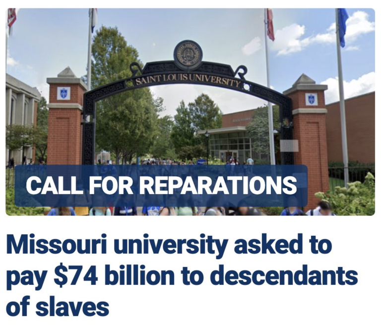 Read more about the article St. Louis University asked to pay $74 billion to descendants of slaves, February 13, 2024 news
