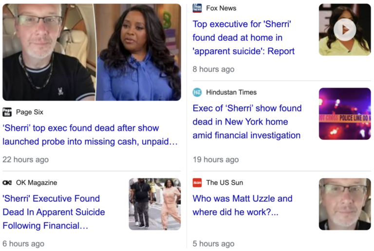 Read more about the article Executive producer for Sherri Shepherd show found dead, February 13, 2024